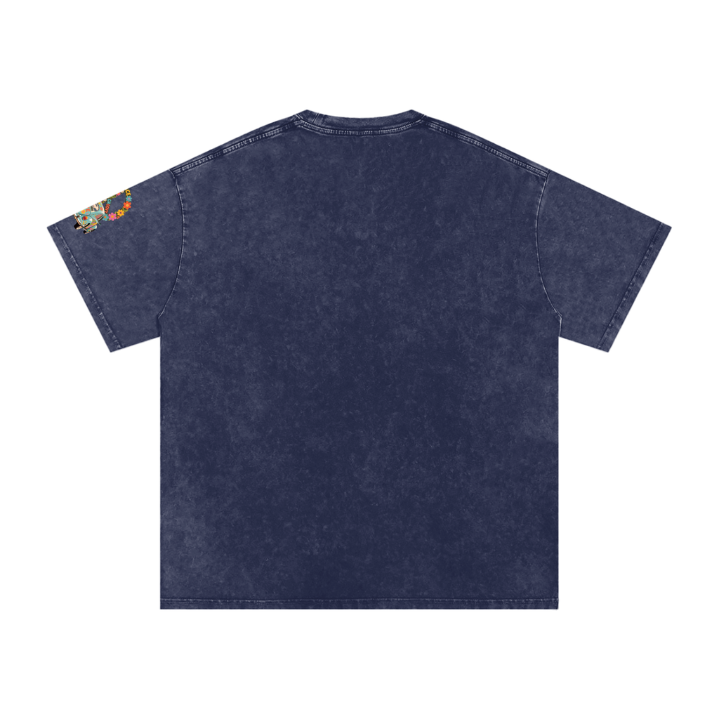 Snow Washed Oversized Cotton T-Shirt