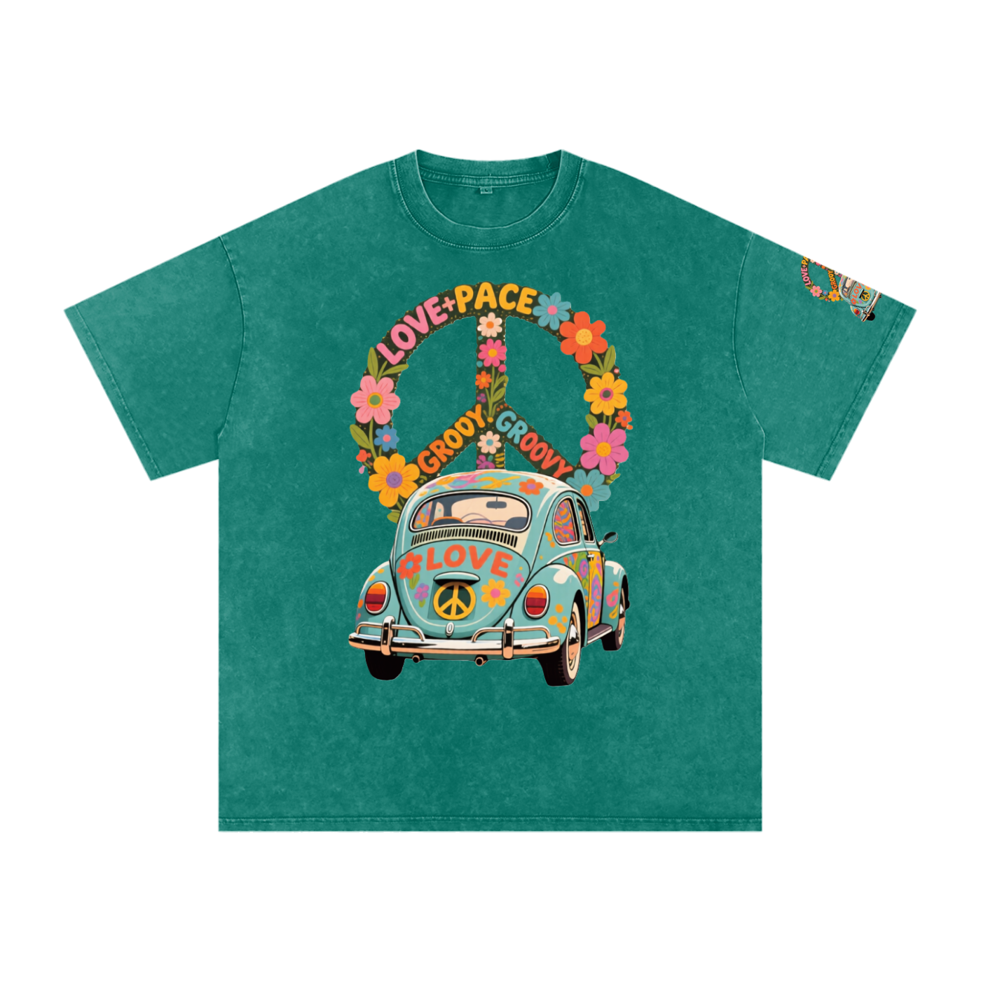 Snow Washed Oversized Cotton T-Shirt