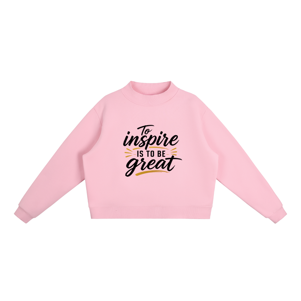 Essential Fleece Mock-Neck Crew Sweatshirt