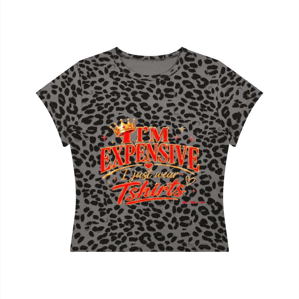 Women’s Leopard Print Crop T-Shirt