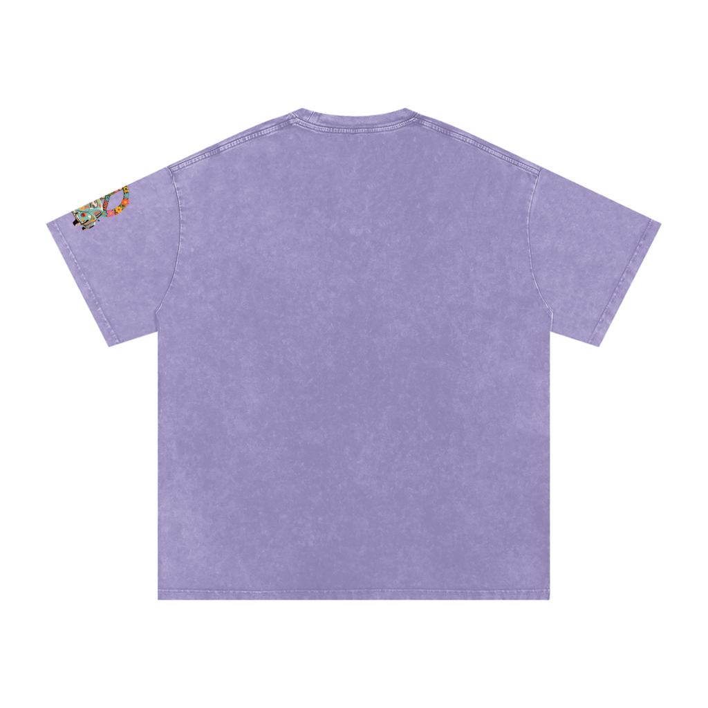 Snow Washed Oversized Cotton T-Shirt