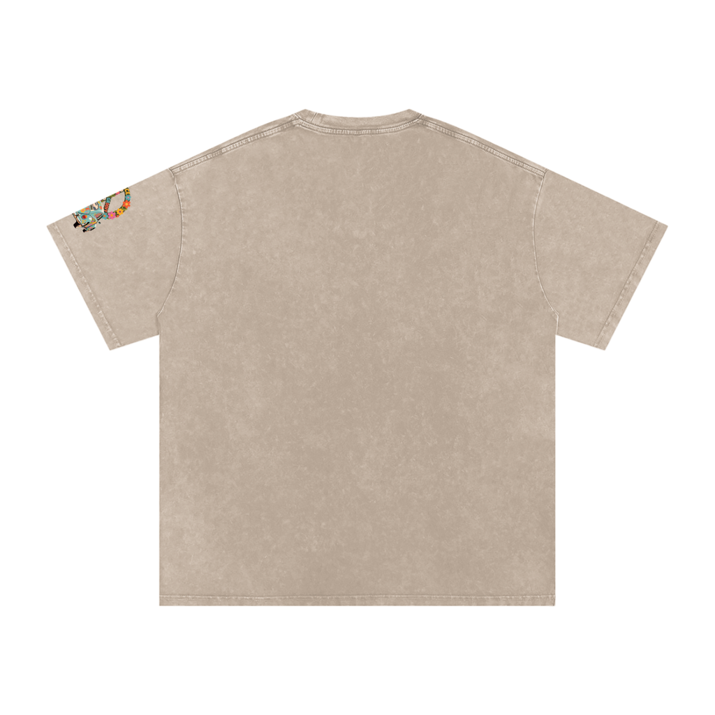 Snow Washed Oversized Cotton T-Shirt
