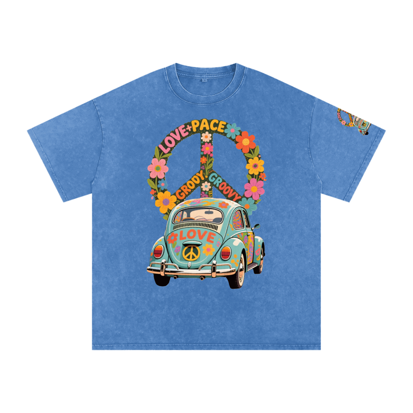 Snow Washed Oversized Cotton T-Shirt