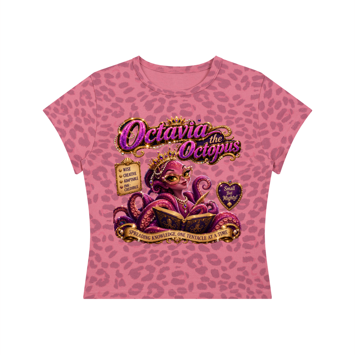 Women’s Leopard Print Crop T-Shirt