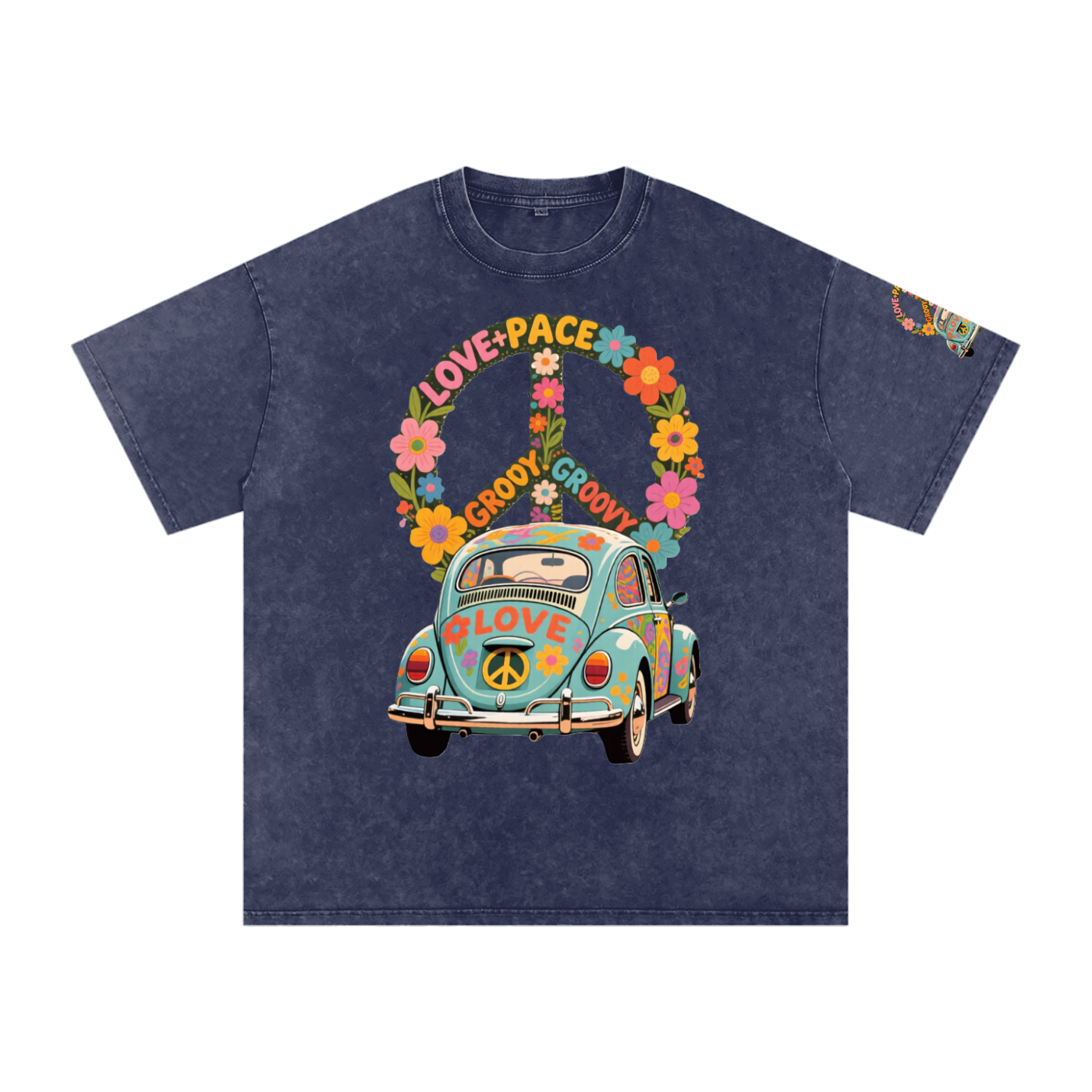 Snow Washed Oversized Cotton T-Shirt