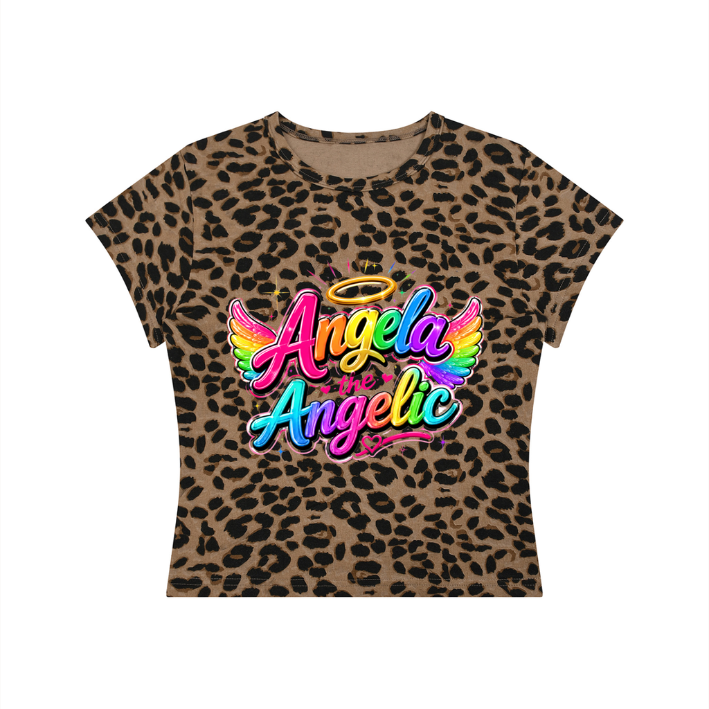 Women’s Leopard Print Crop T-Shirt