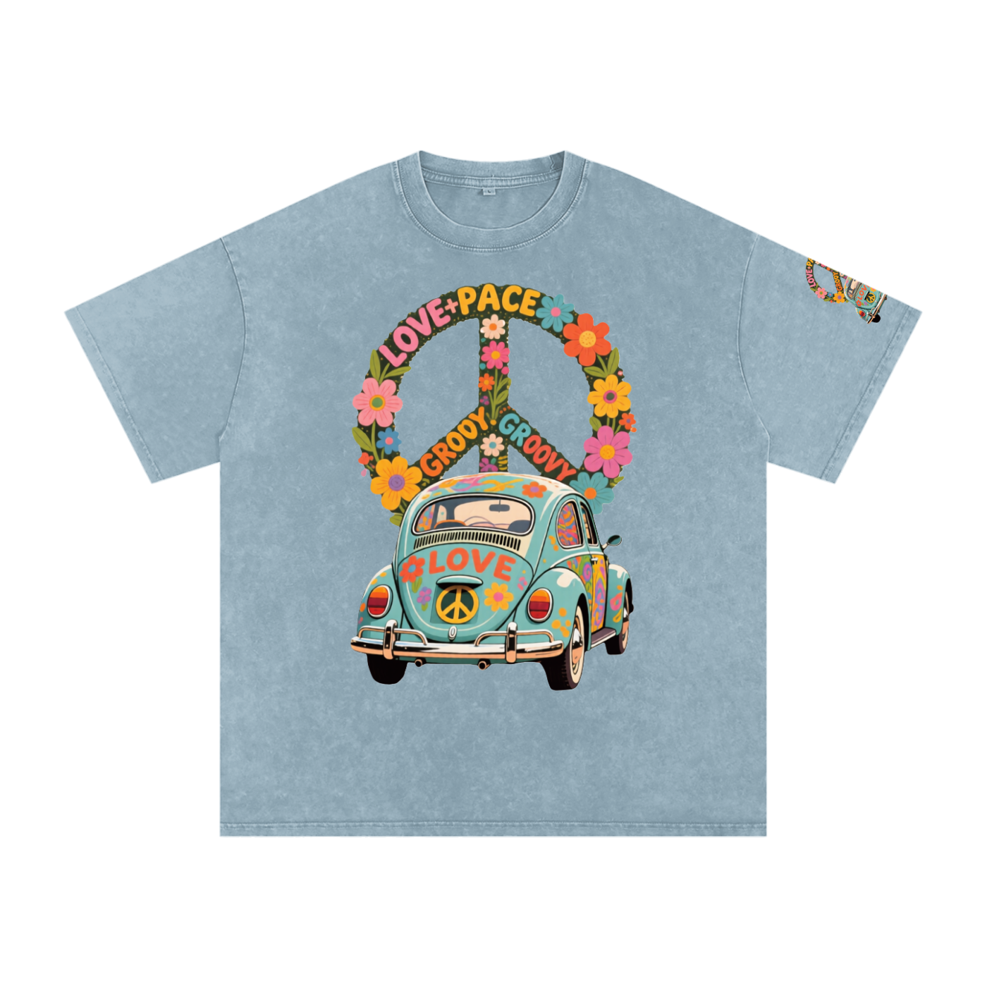 Snow Washed Oversized Cotton T-Shirt