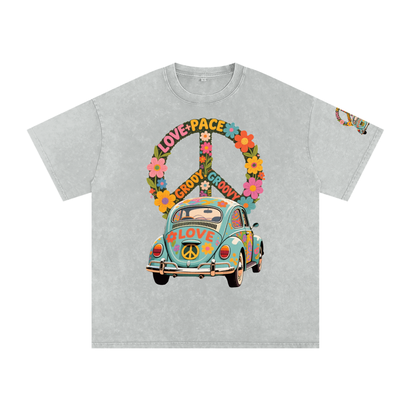 Snow Washed Oversized Cotton T-Shirt