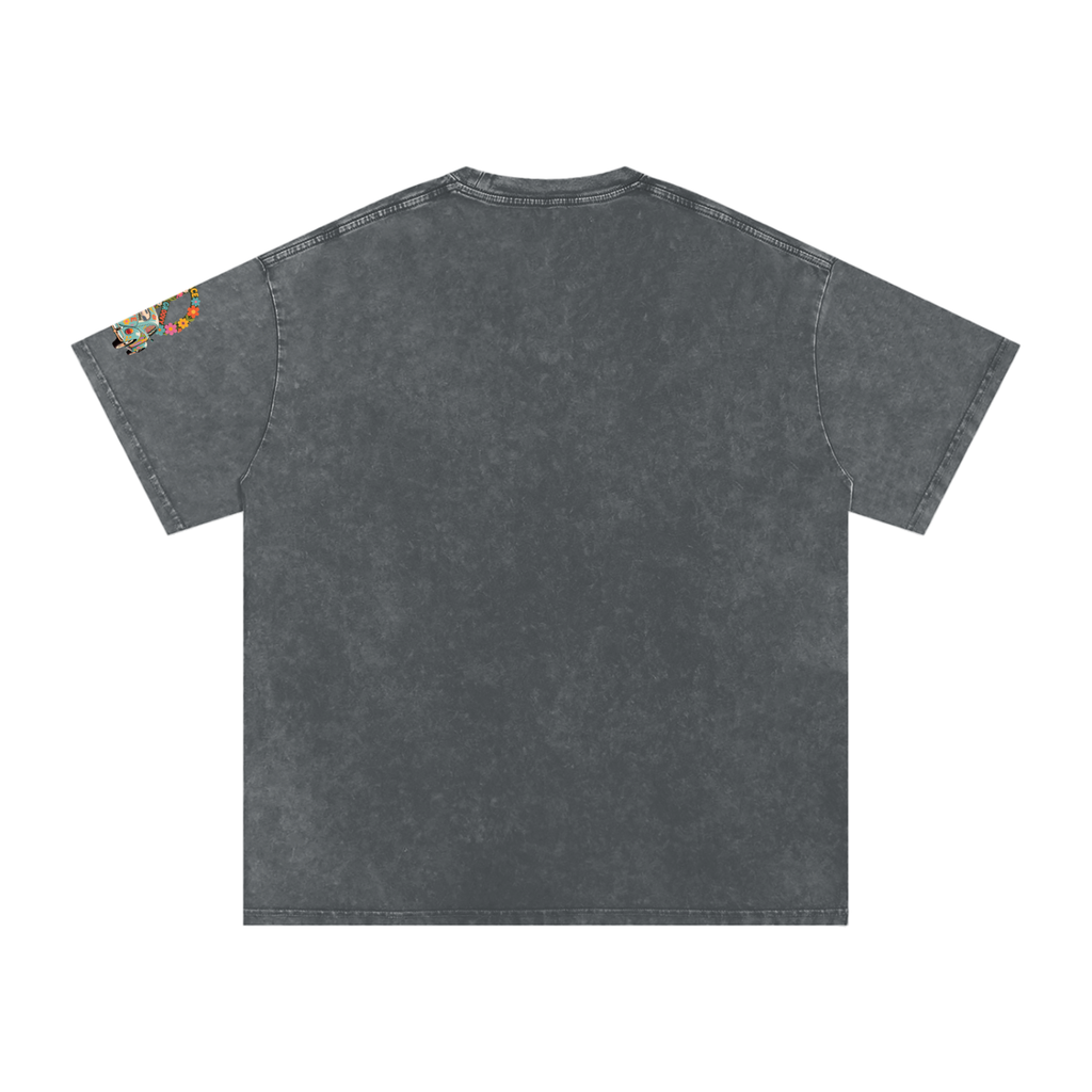 Snow Washed Oversized Cotton T-Shirt