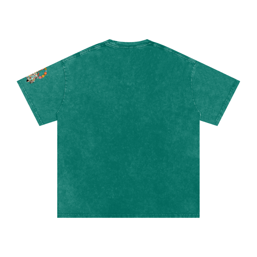 Snow Washed Oversized Cotton T-Shirt