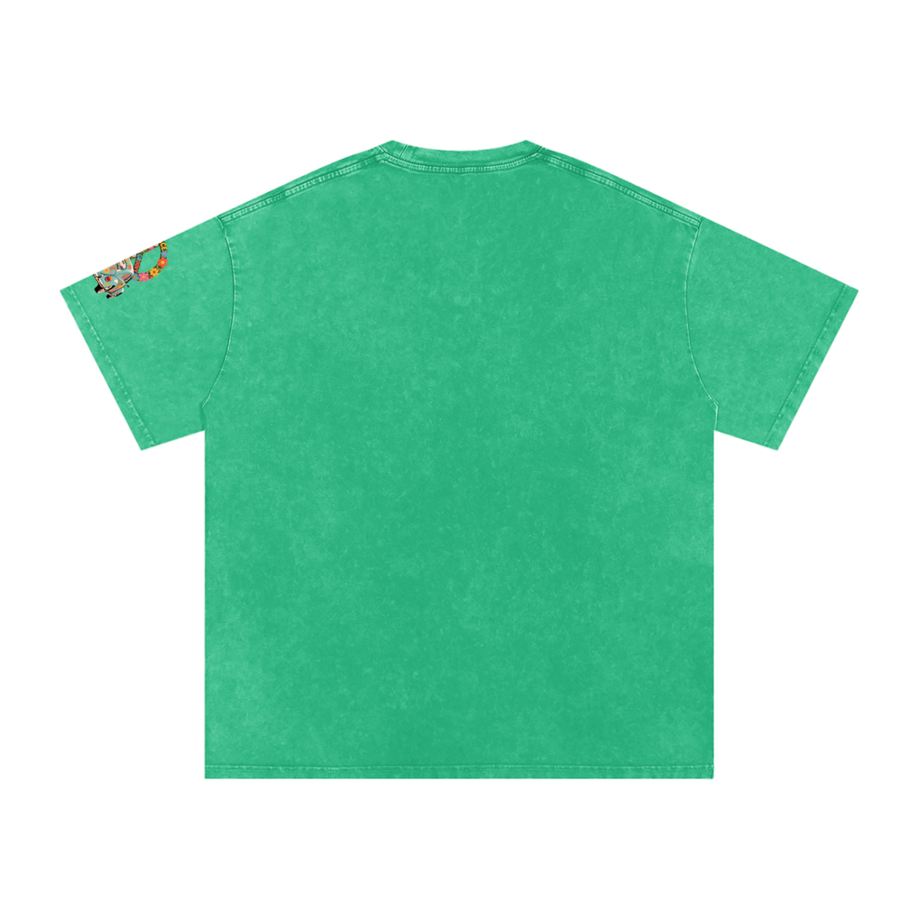 Snow Washed Oversized Cotton T-Shirt