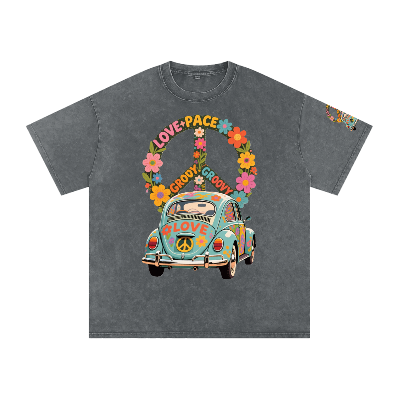 Snow Washed Oversized Cotton T-Shirt