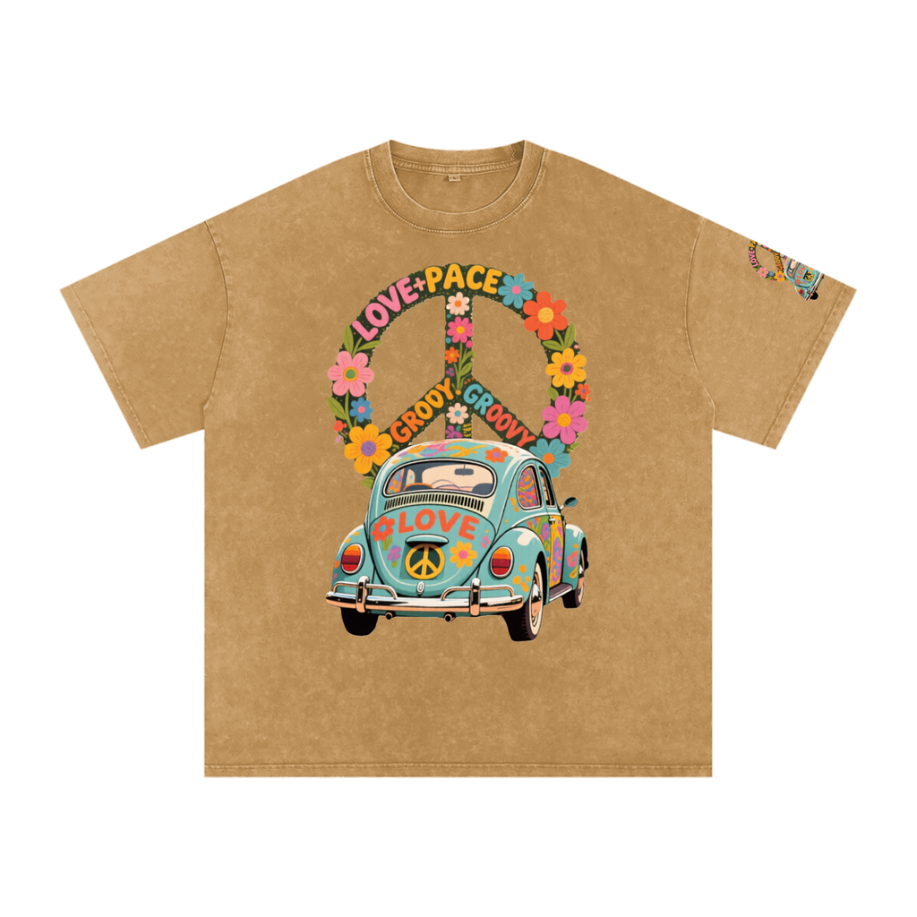 Snow Washed Oversized Cotton T-Shirt