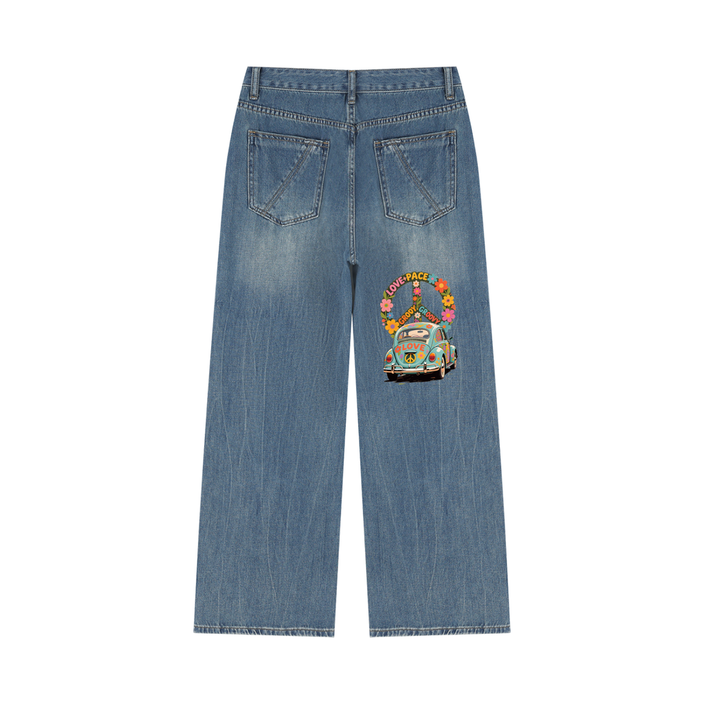 Women’s Vintage Wash Wide Leg Jeans