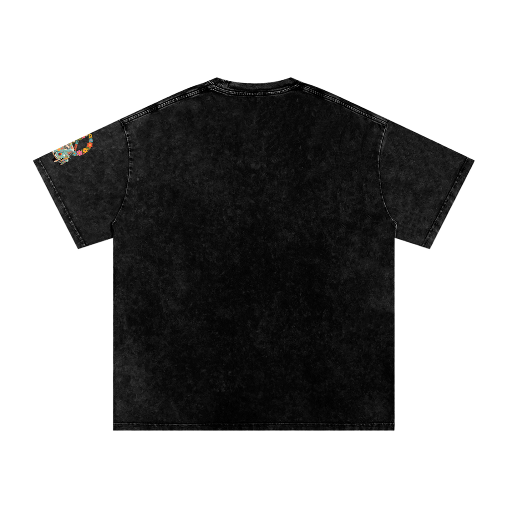 Snow Washed Oversized Cotton T-Shirt
