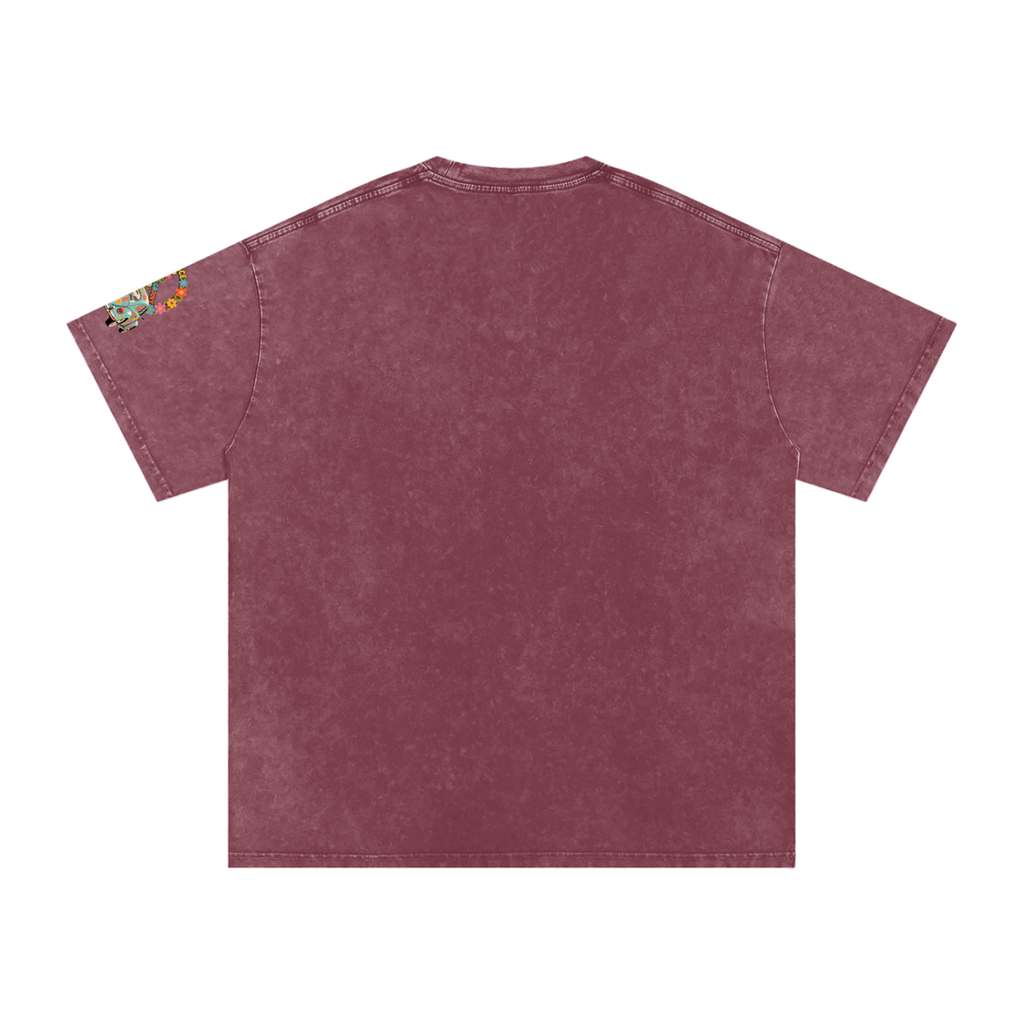 Snow Washed Oversized Cotton T-Shirt
