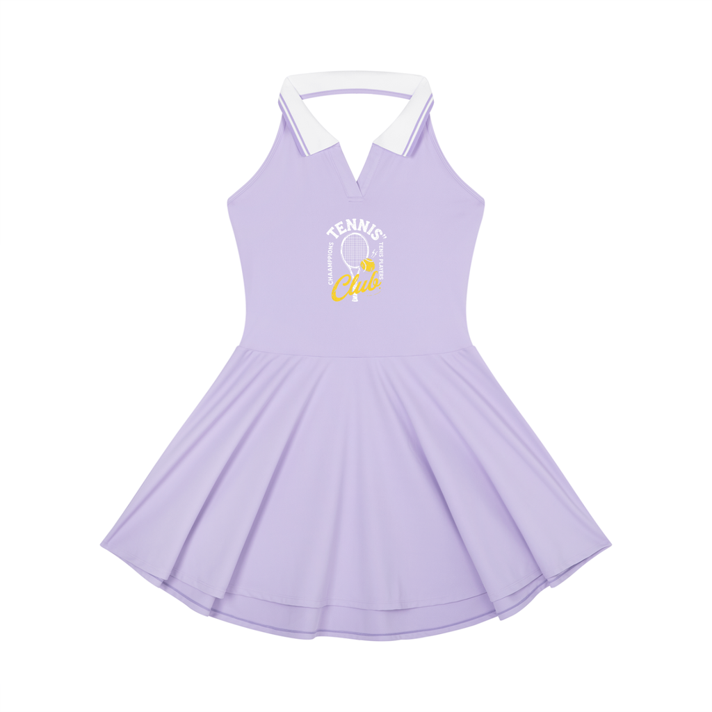 Women's Collared Halter A-Line Tennis Dress