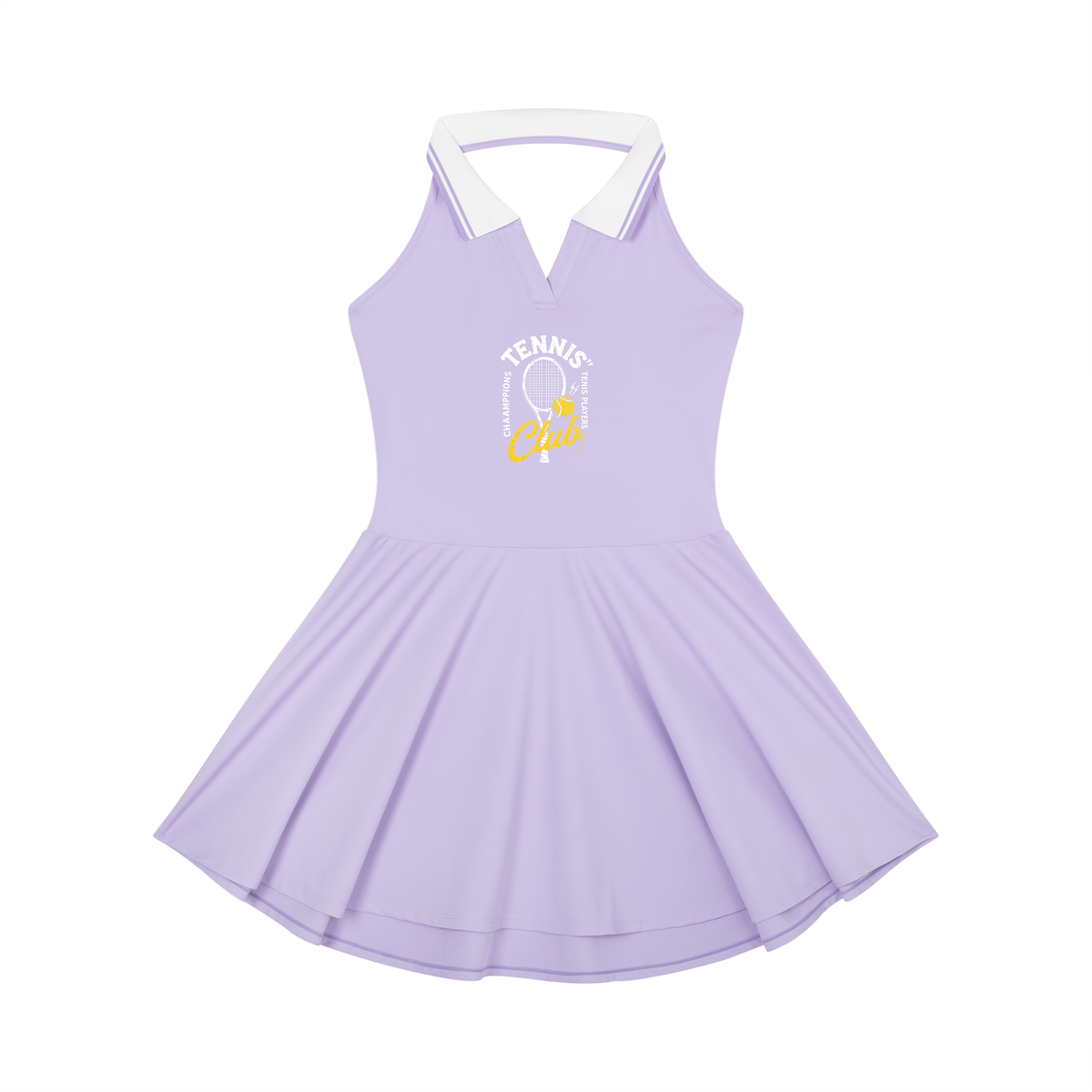 Women's Collared Halter A-Line Tennis Dress