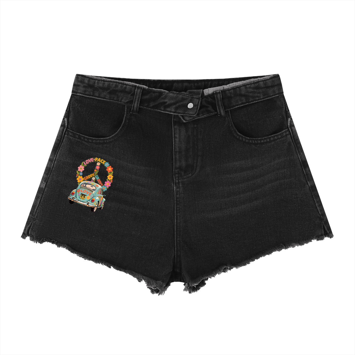 Women’s Vintage Wash High Rise Denim Shorts