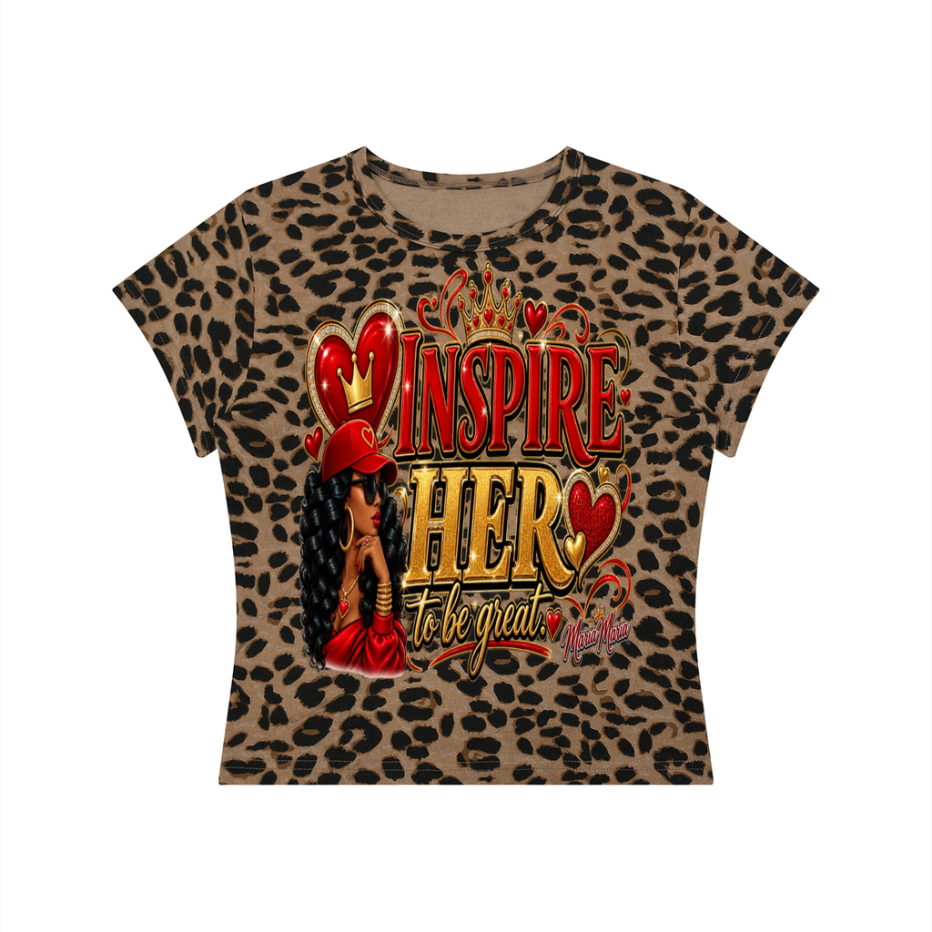 Women’s Leopard Print Crop T-Shirt