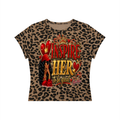 Women’s Leopard Print Crop T-Shirt