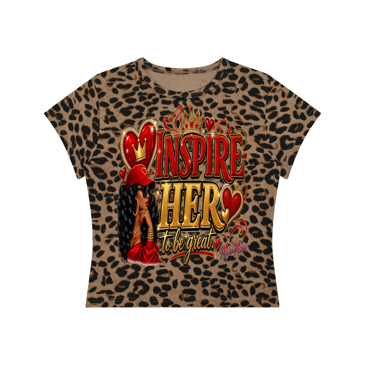 Women’s Leopard Print Crop T-Shirt