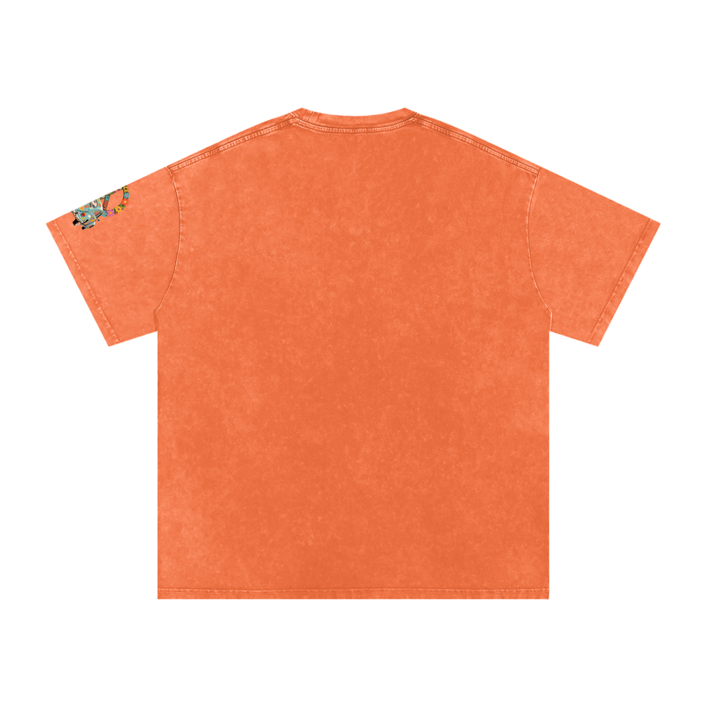 Snow Washed Oversized Cotton T-Shirt