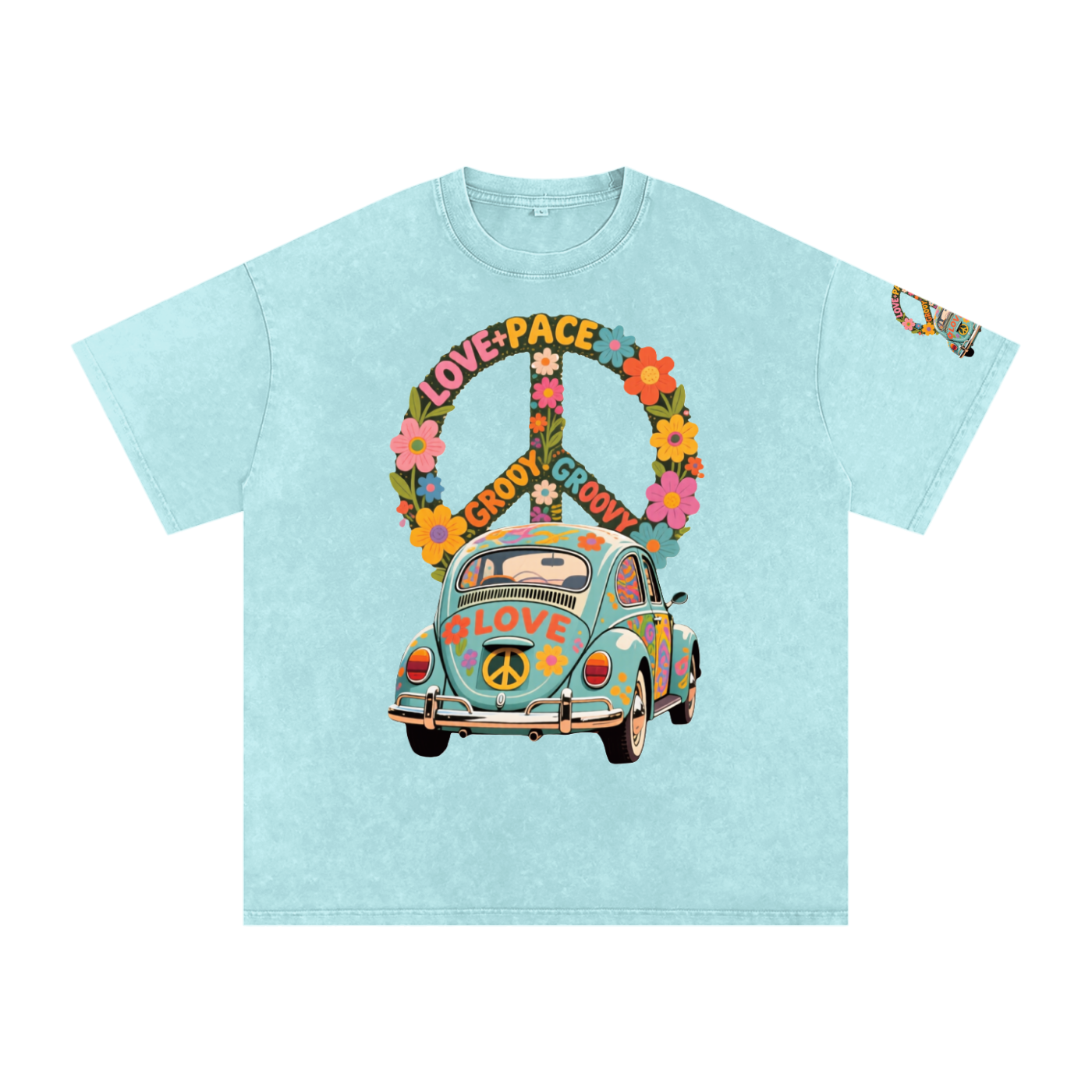 Snow Washed Oversized Cotton T-Shirt