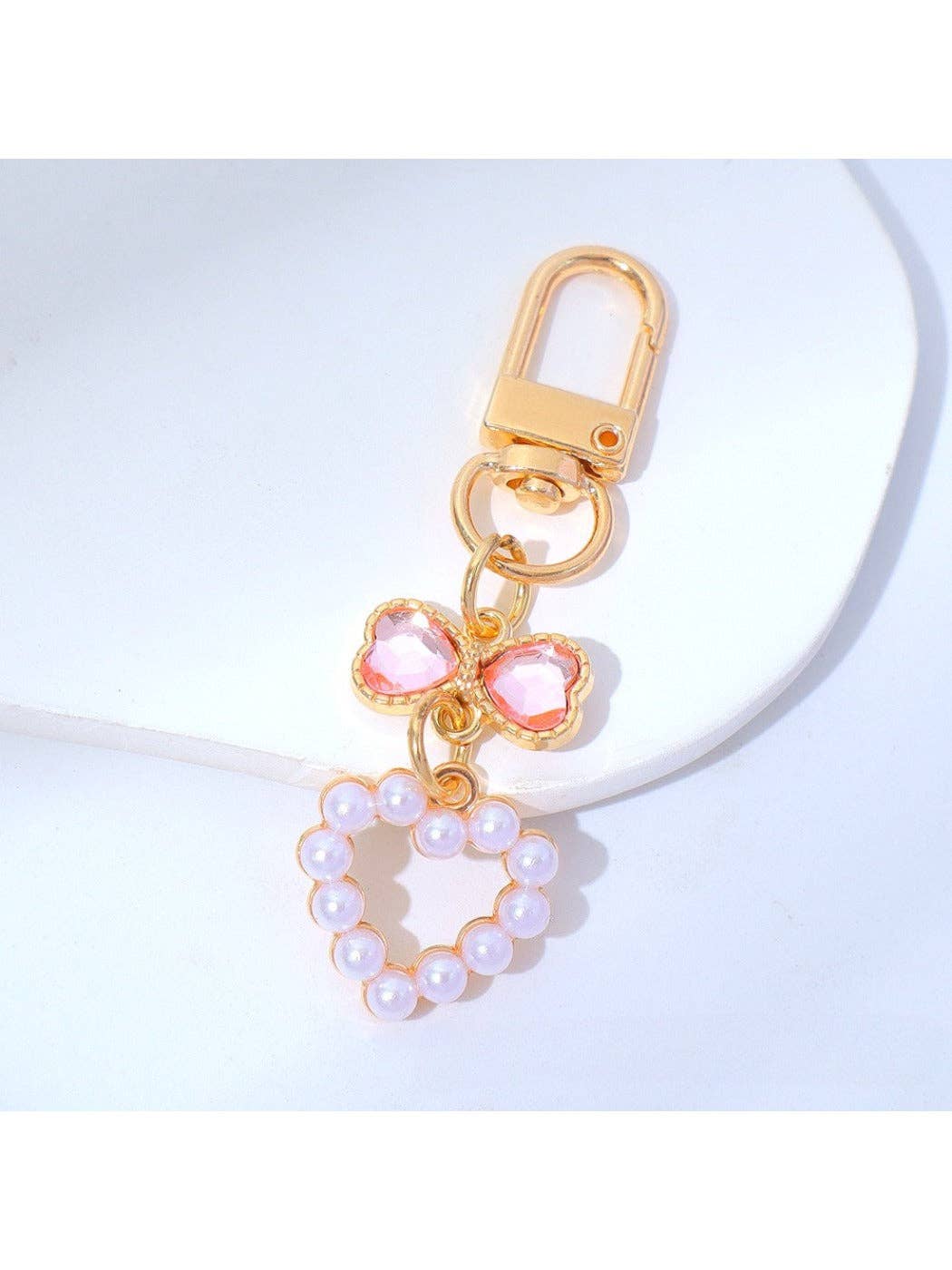 Keypus - Cute Beaded Heart Keychain
