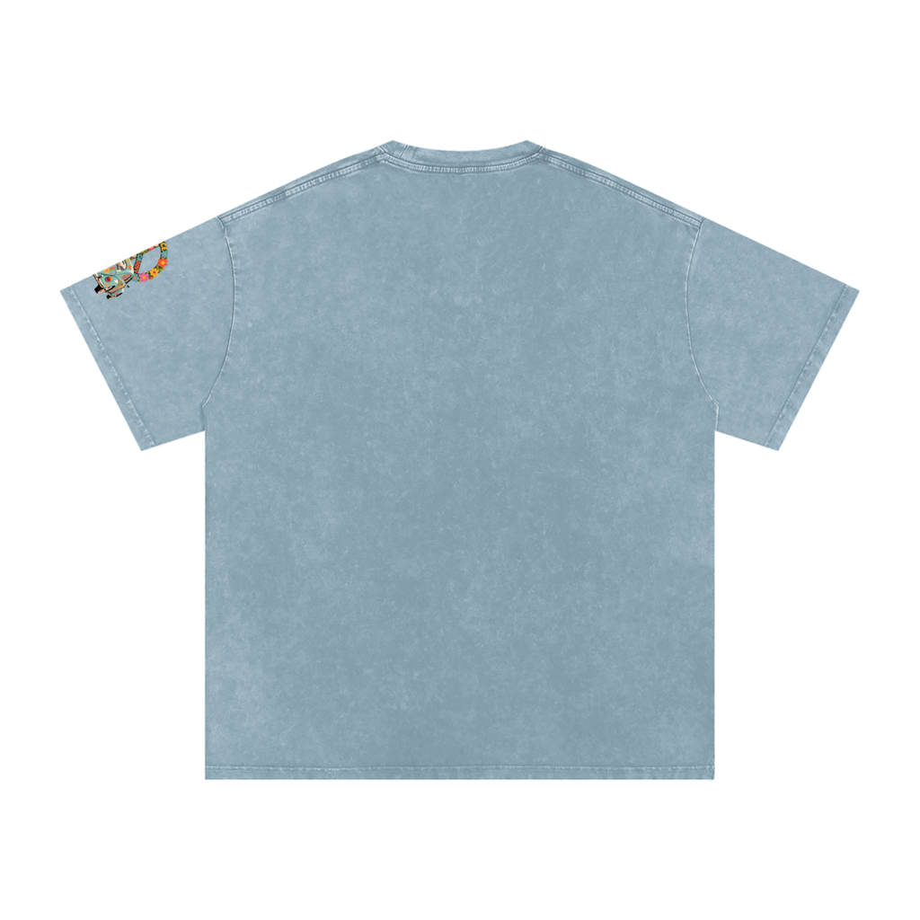 Snow Washed Oversized Cotton T-Shirt