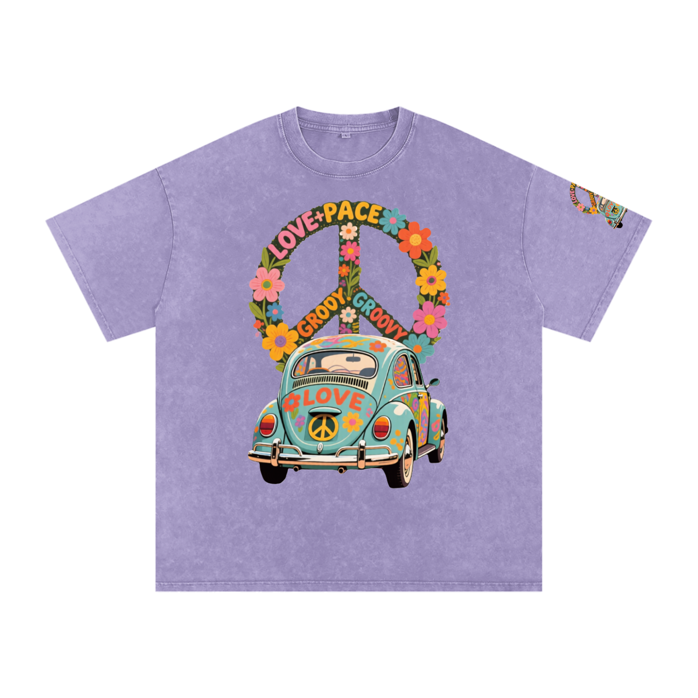 Snow Washed Oversized Cotton T-Shirt