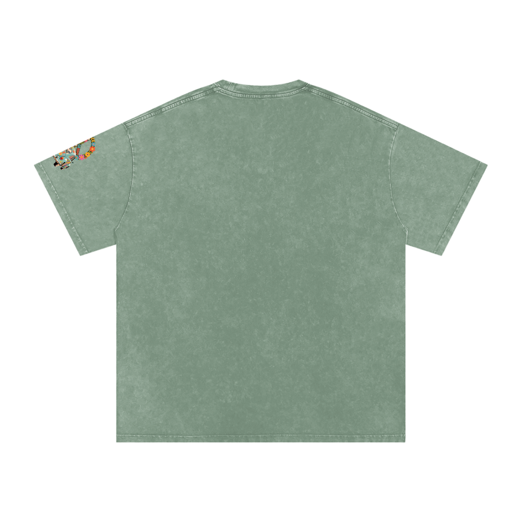 Snow Washed Oversized Cotton T-Shirt