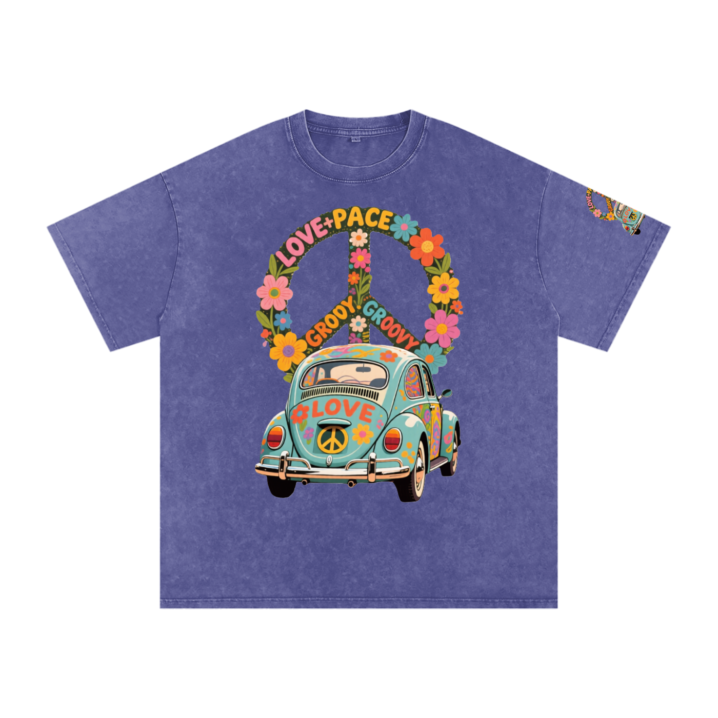 Snow Washed Oversized Cotton T-Shirt