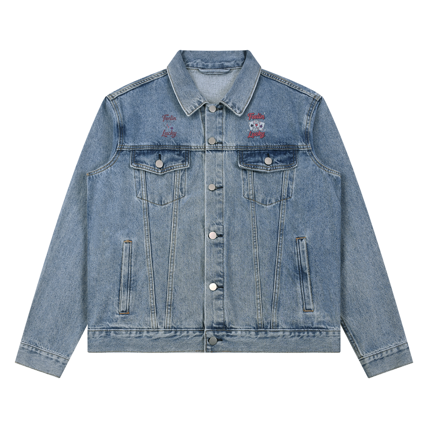 Unisex Vintage Wash Denim Jacket