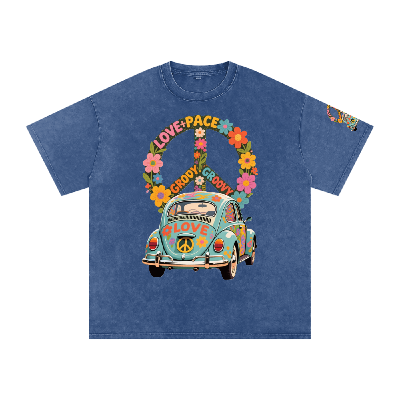 Snow Washed Oversized Cotton T-Shirt