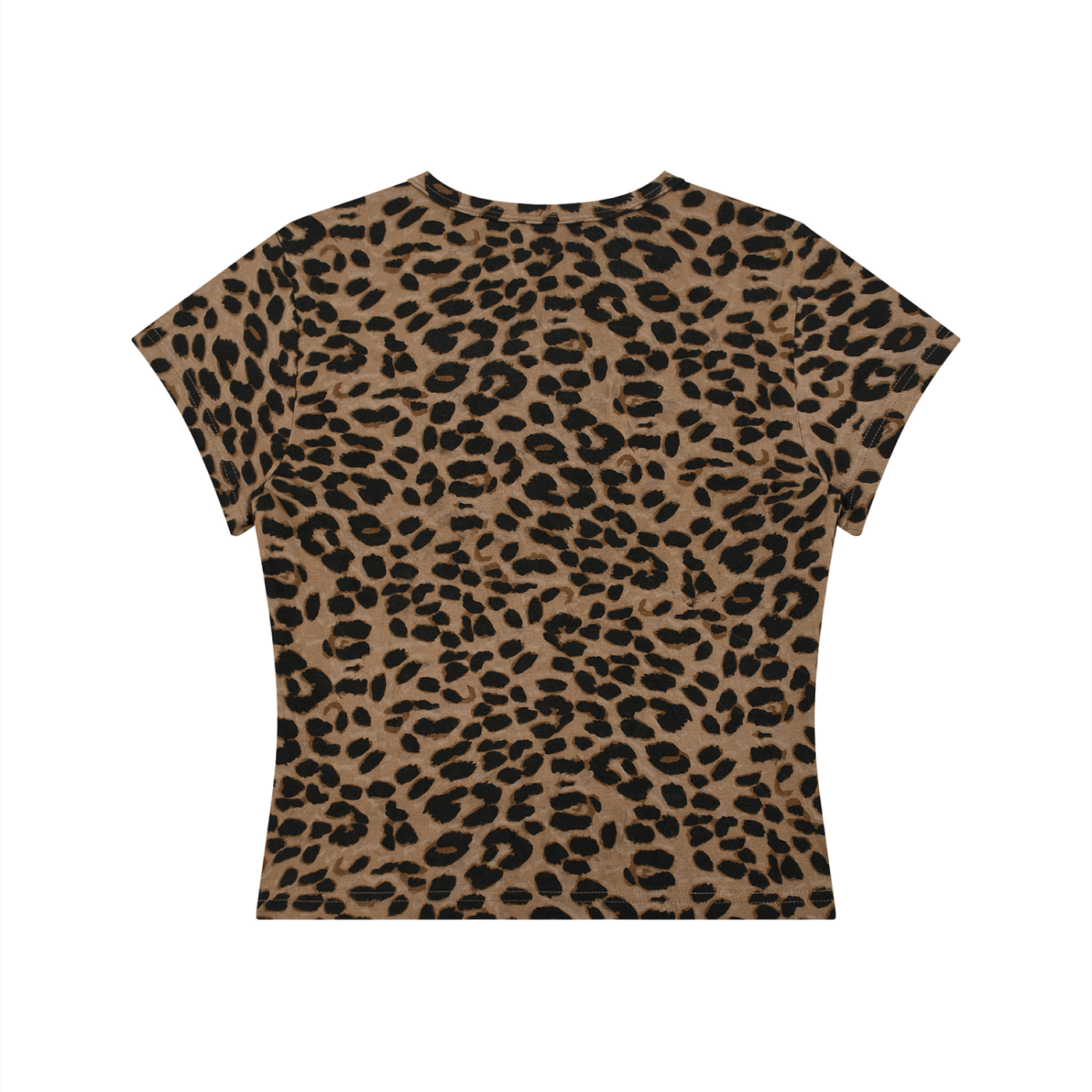 Women’s Leopard Print Crop T-Shirt