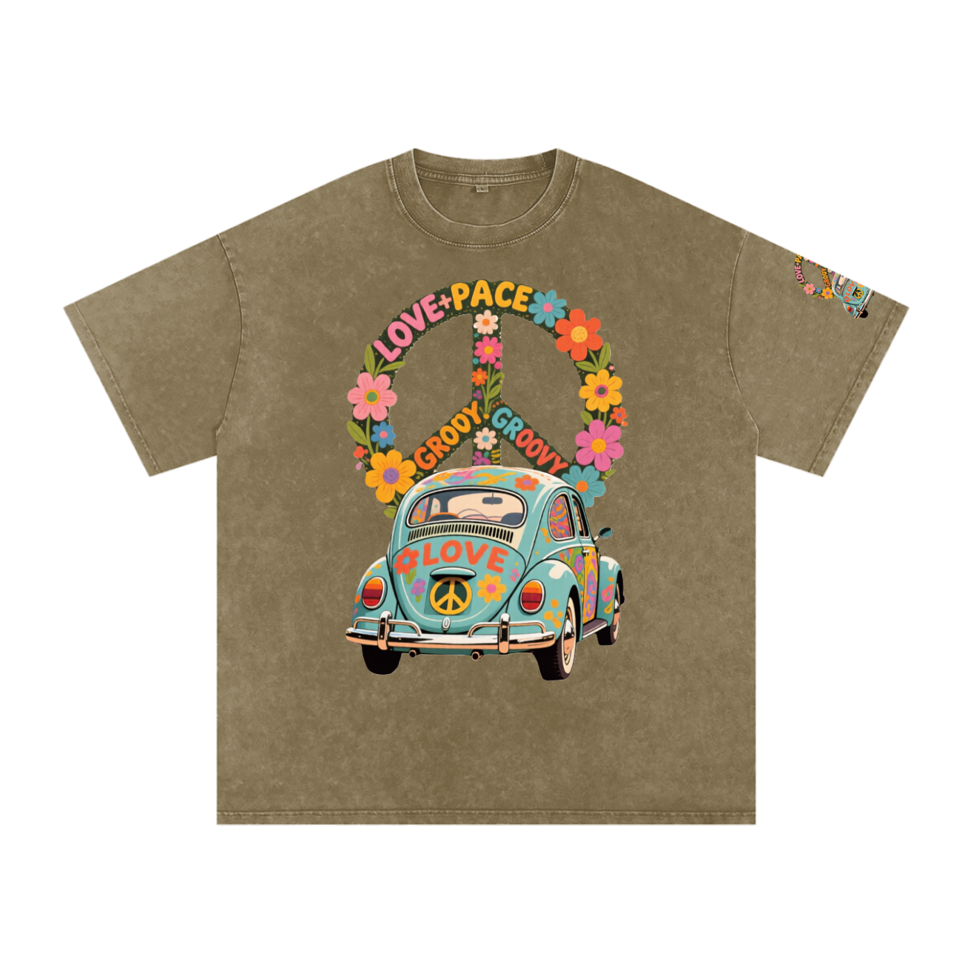 Snow Washed Oversized Cotton T-Shirt