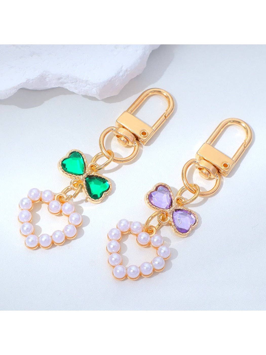 Keypus - Cute Beaded Heart Keychain