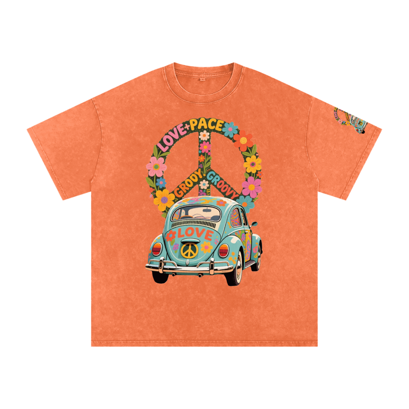Snow Washed Oversized Cotton T-Shirt