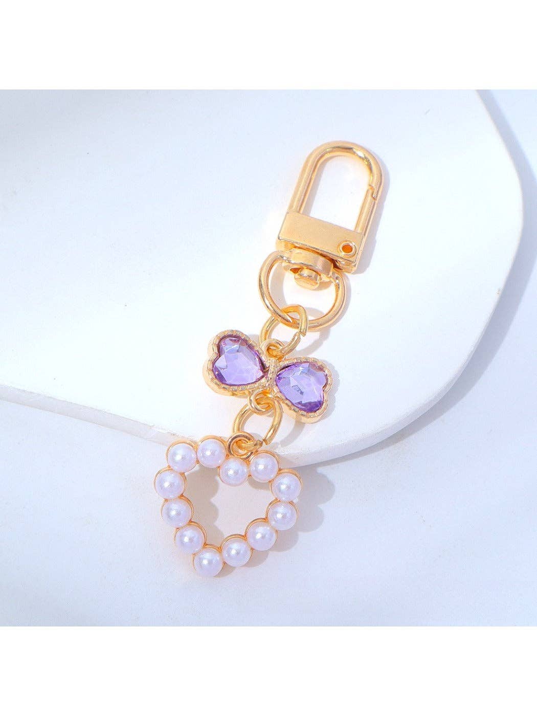 Keypus - Cute Beaded Heart Keychain