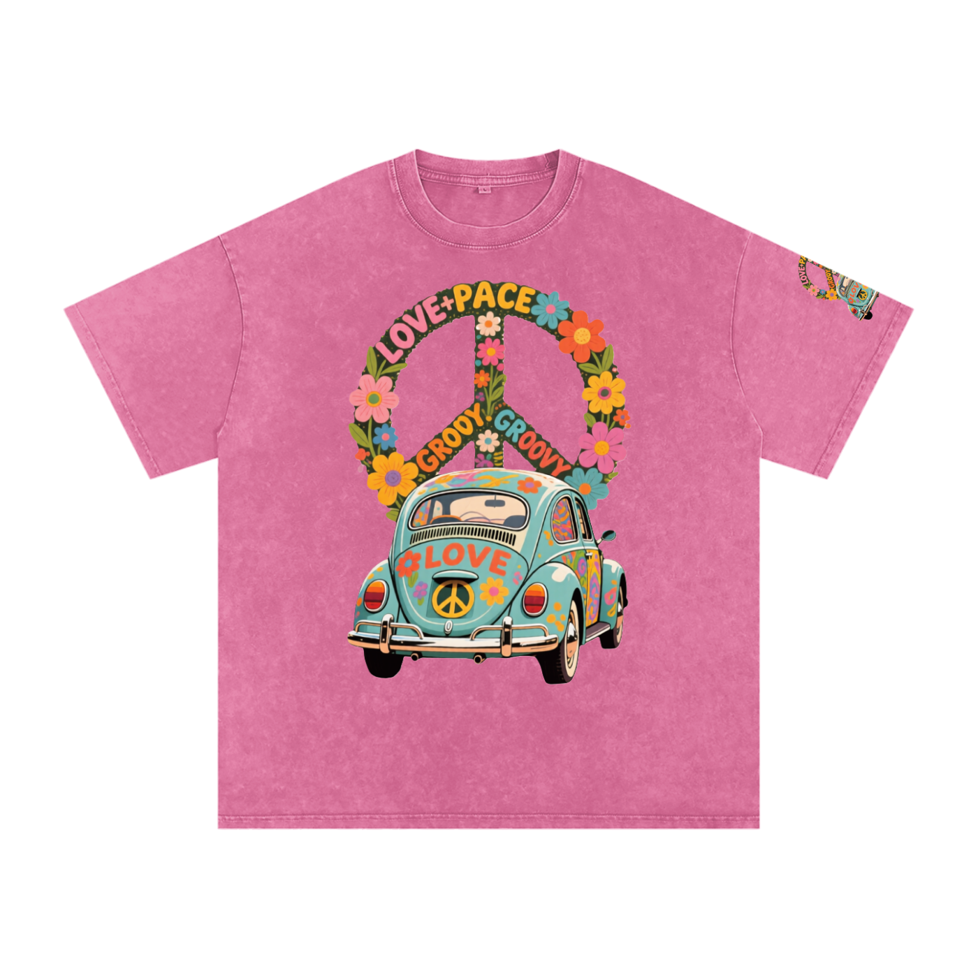 Snow Washed Oversized Cotton T-Shirt