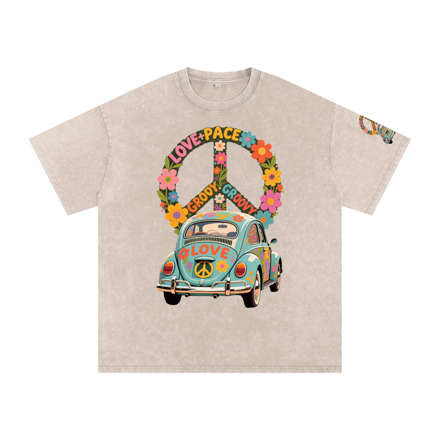 Snow Washed Oversized Cotton T-Shirt