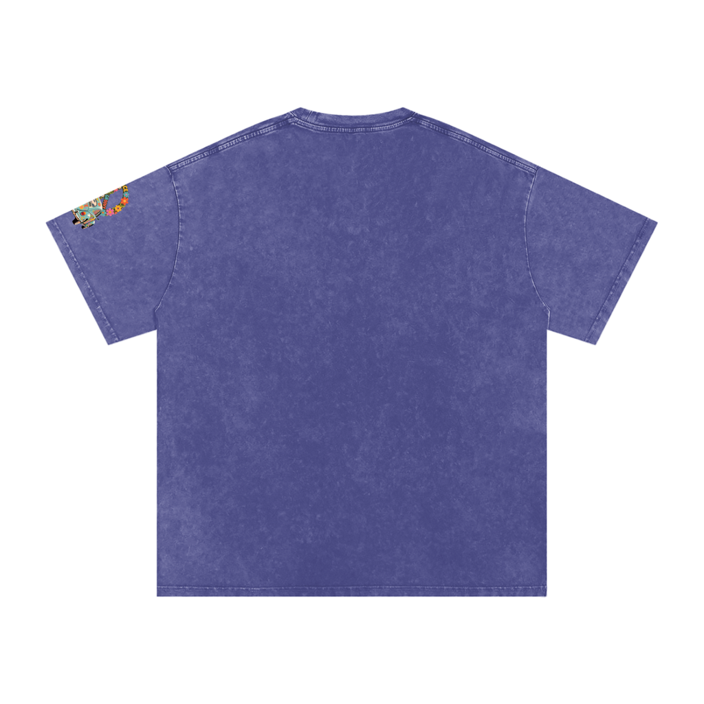 Snow Washed Oversized Cotton T-Shirt