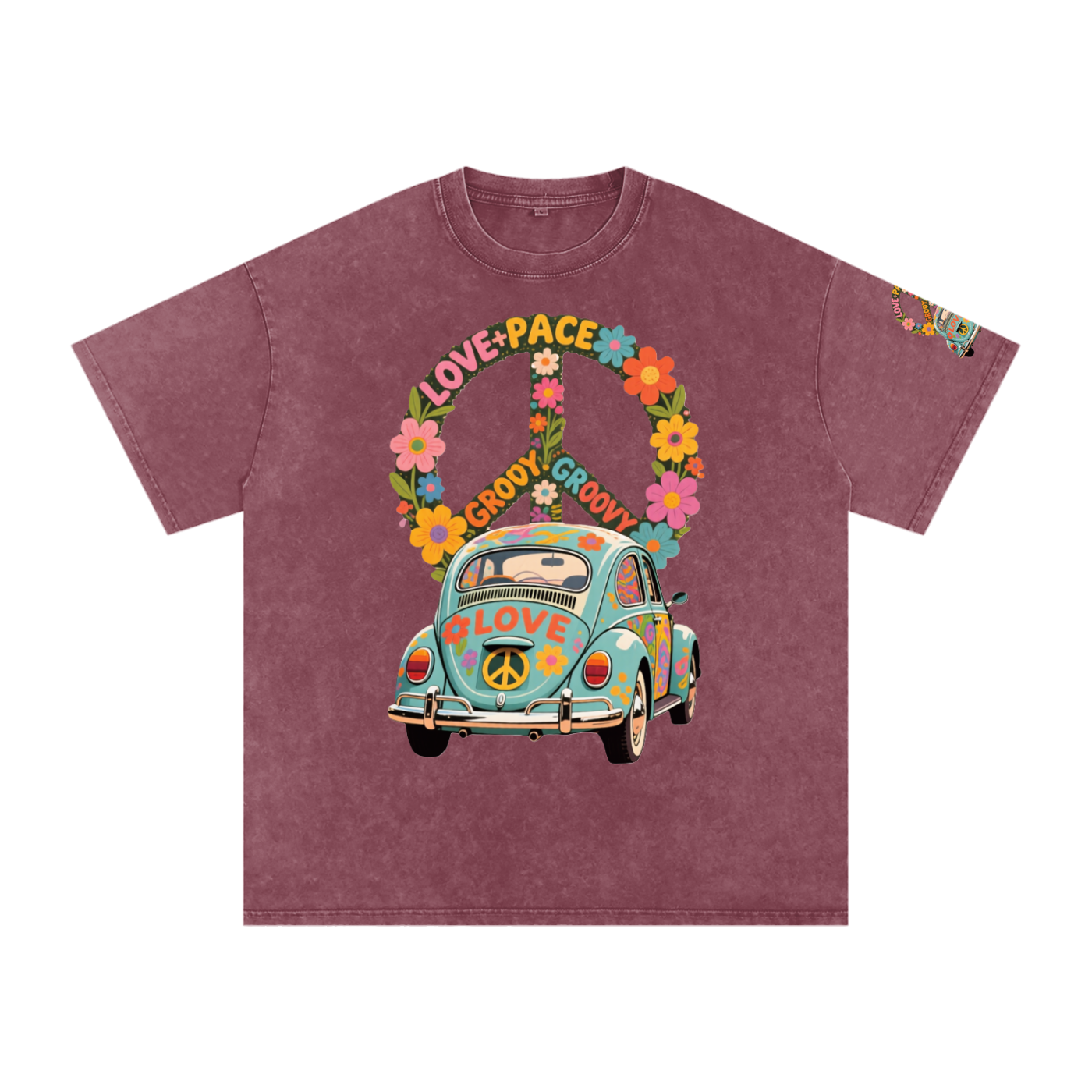 Snow Washed Oversized Cotton T-Shirt