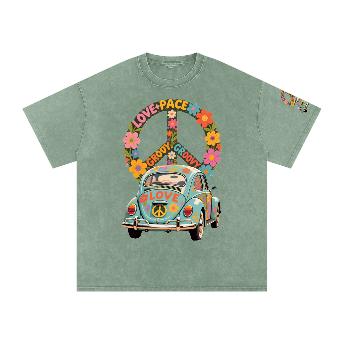Snow Washed Oversized Cotton T-Shirt