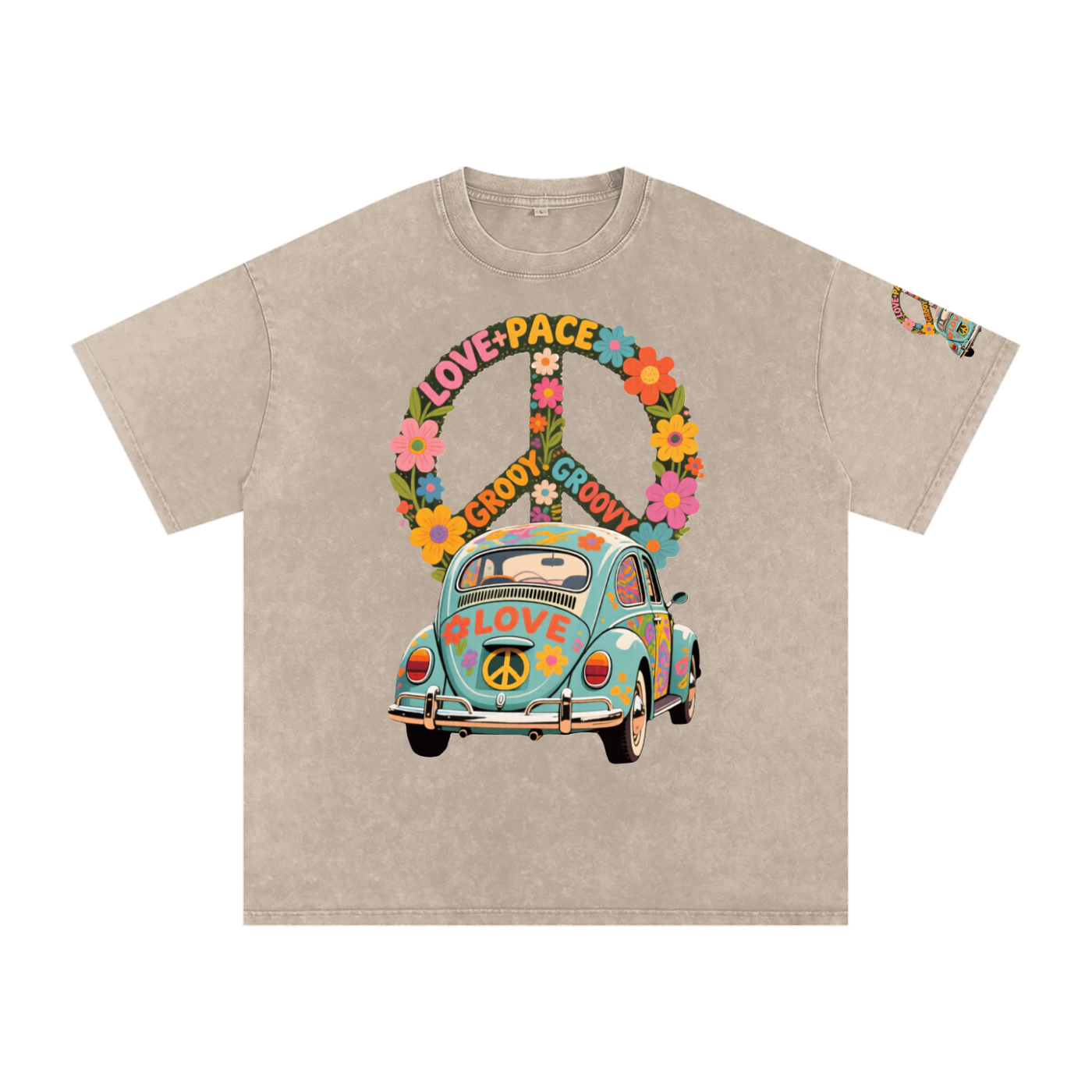 Snow Washed Oversized Cotton T-Shirt