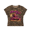 Women’s Leopard Print Crop T-Shirt