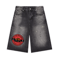 Men’s Vintage Wash Wide Leg Denim Shorts