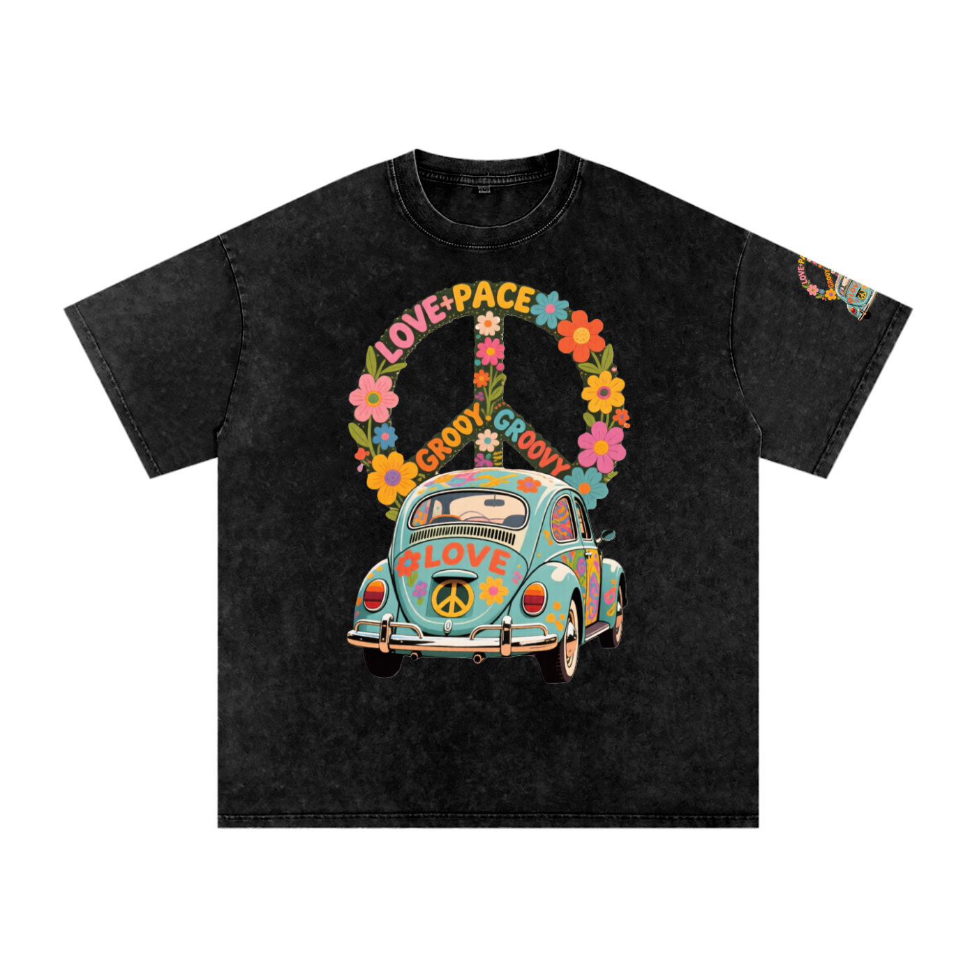 Snow Washed Oversized Cotton T-Shirt